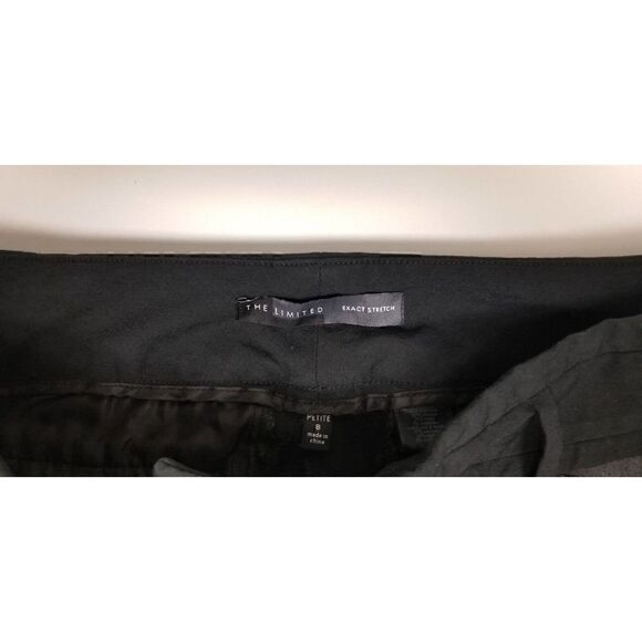 The Limited Colorblock Black/ Gray Stretch Slacks Ankle Tapered Pants Size 8P - Picture 7 of 7